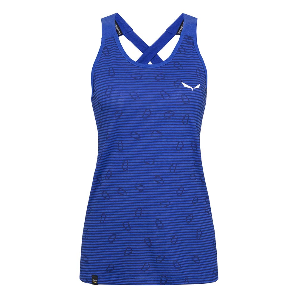 Salewa Lavaredo Hemp Graphic Blue Women Tank Top