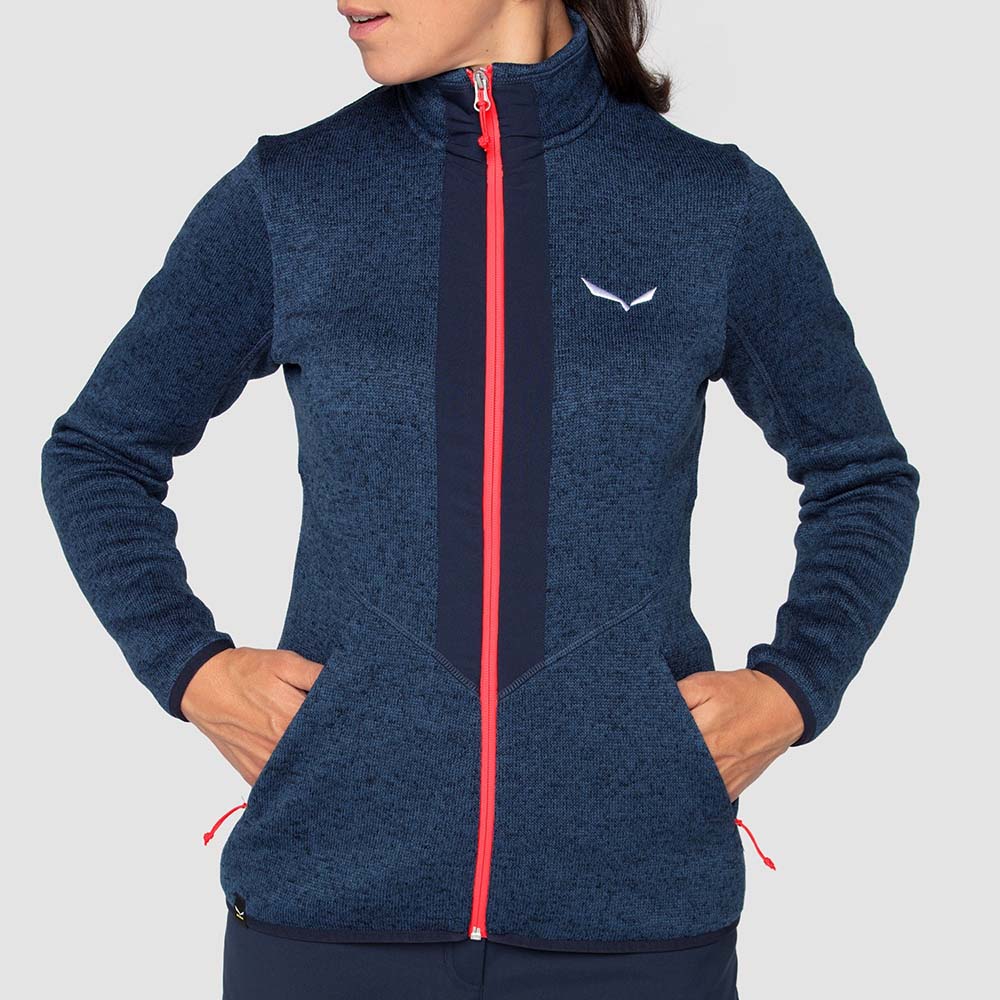 Salewa Rocca 2 Polarlite Fleece Navy Blue Women Tops