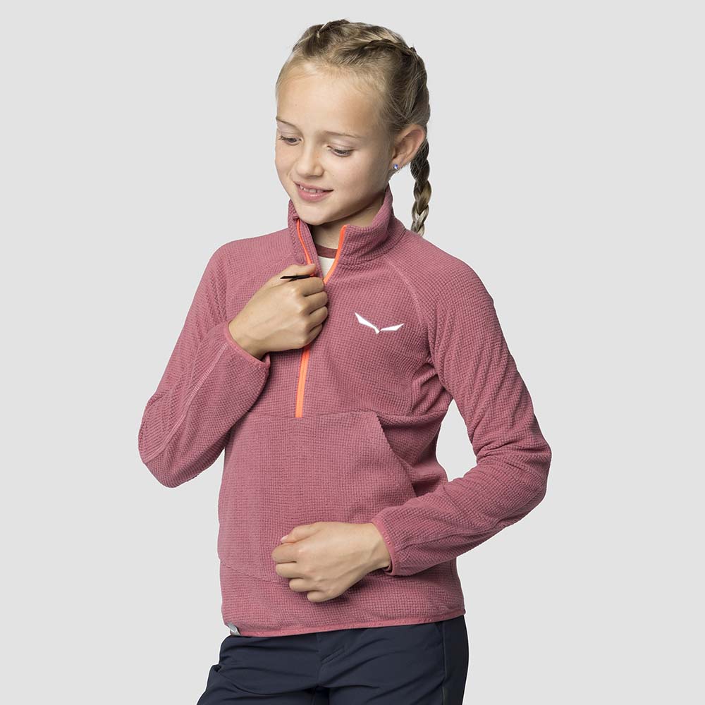 Salewa Puez Polarlite Anorak Pink Kids Anorak