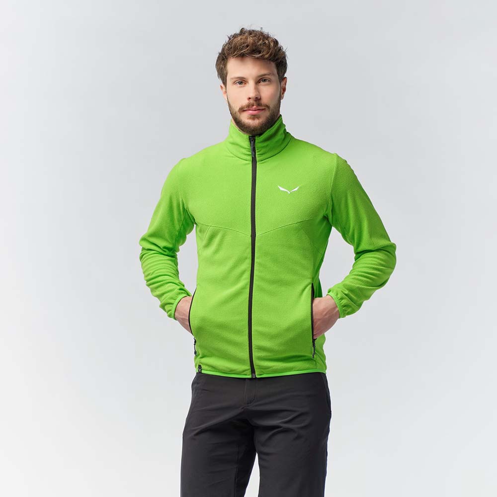 Salewa Plose 5 Polarlite Full-Zip Green Men Tops