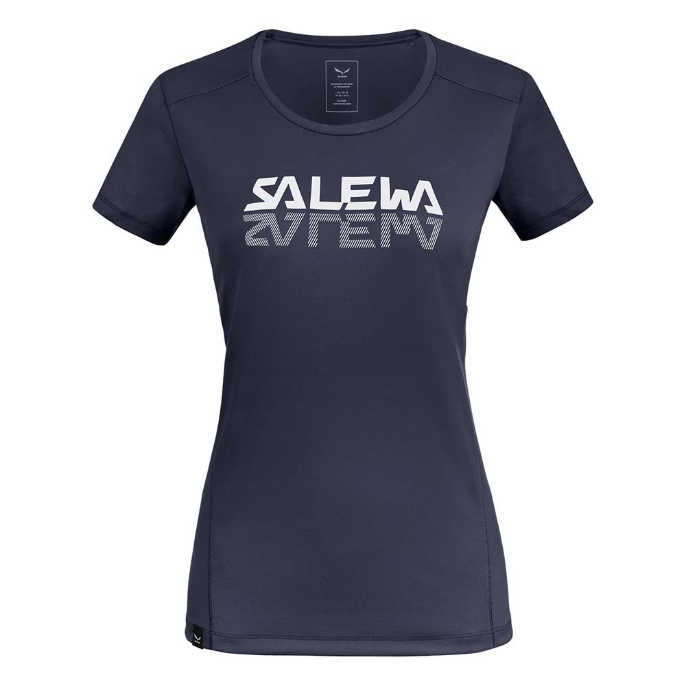 Salewa Sporty Graphic Dry Navy Blue Women T-Shirts