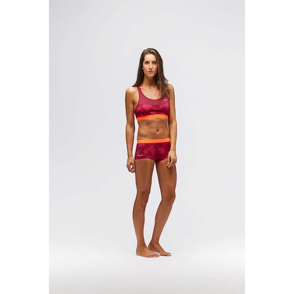 Salewa Cristallo Warm Alpine Merino Responsive Violet/Red Women Sports Bra