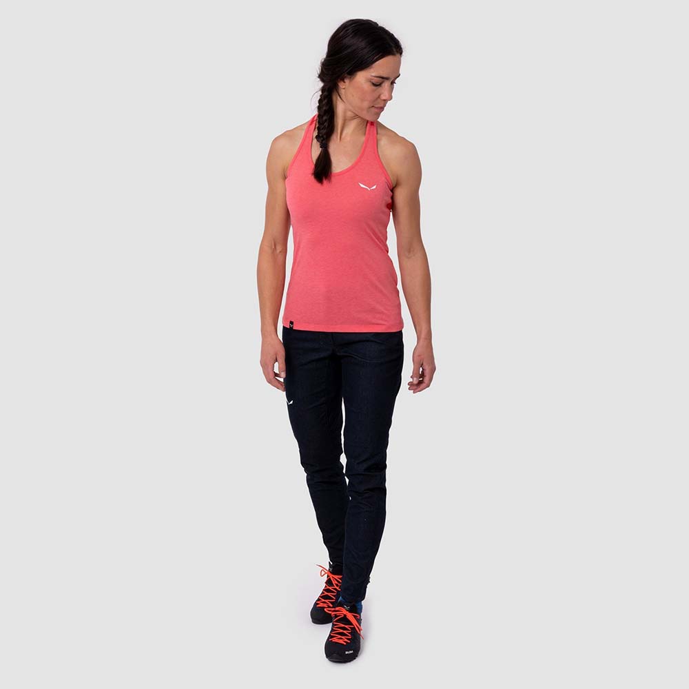 Salewa Agner Hybrid Dry Pink Women Tank Top