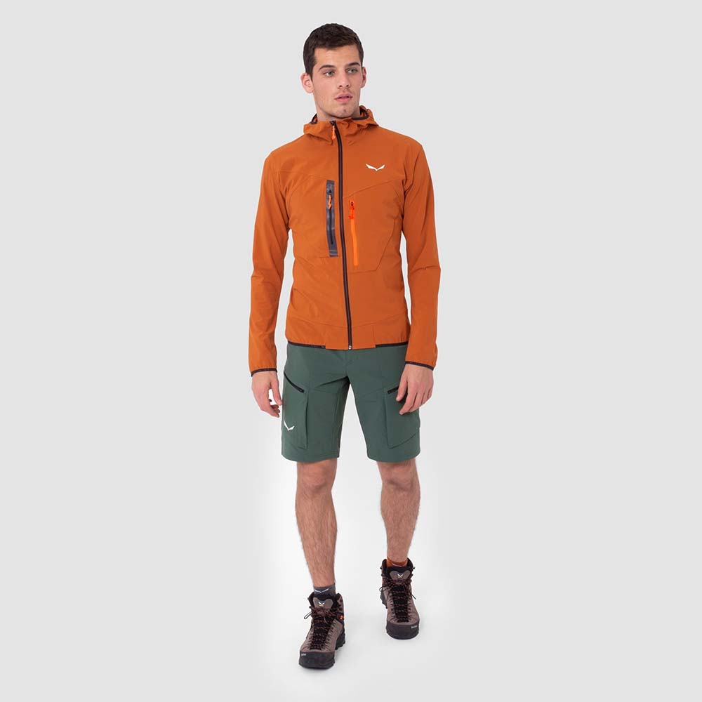 Salewa Puez 2 Durastretch Orange Men Hooded Jacket
