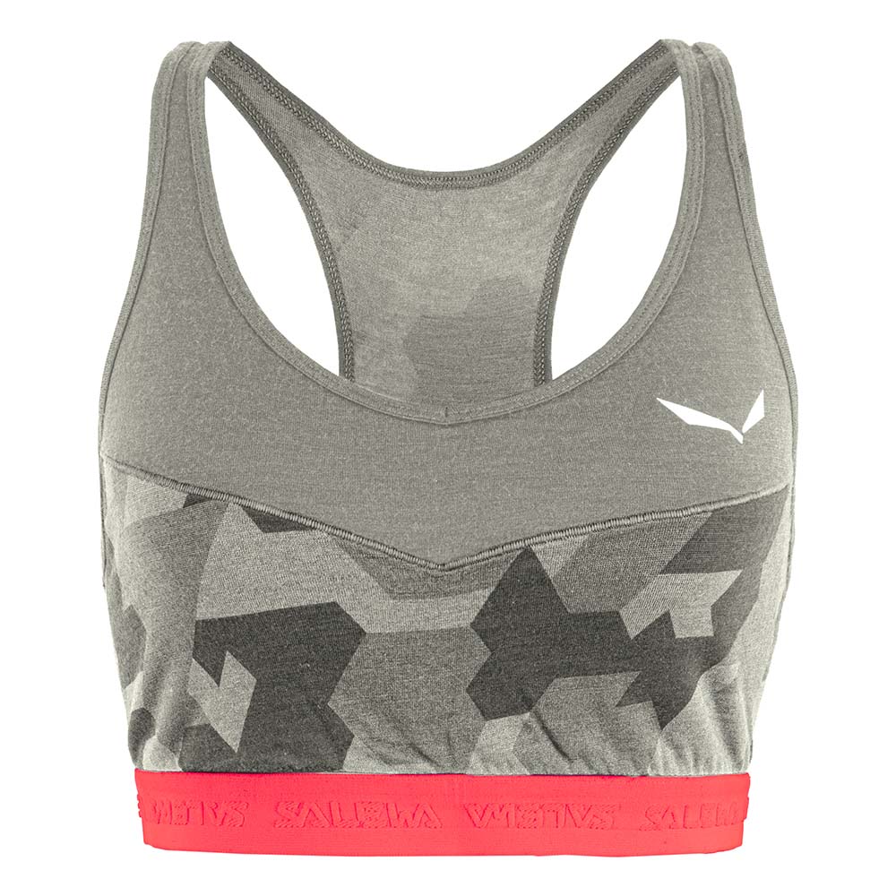 Salewa Cristallo Warm Alpine Merino Responsive Grey Women Sports Bra