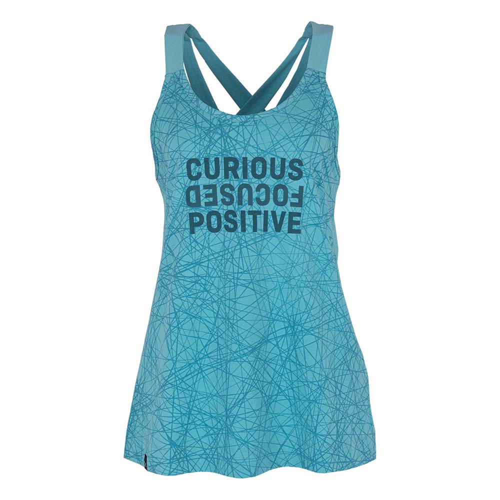 Salewa Alpine Hemp Print Maui Blue Women Tank Top