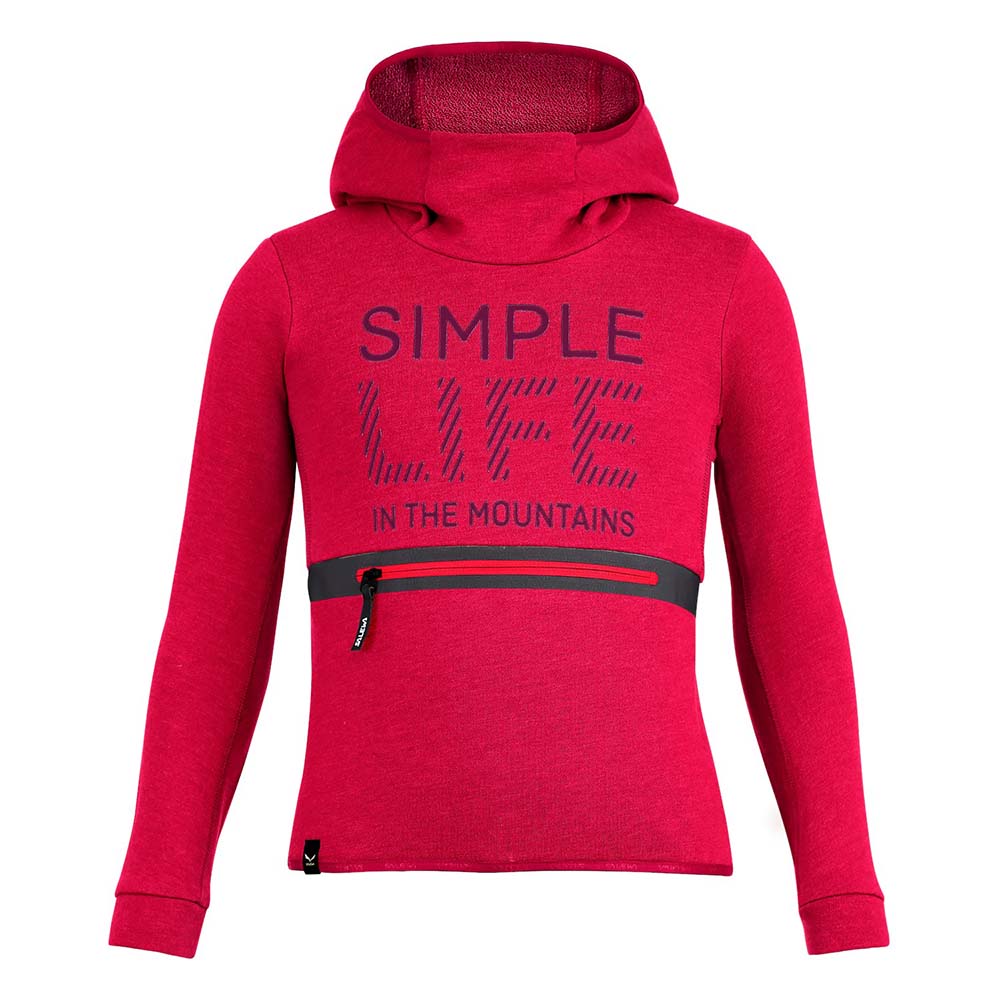 Salewa Simple Life Dry Pink Kids Hoodies