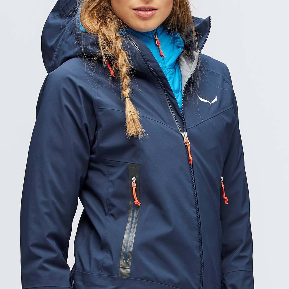 Salewa Marmolada Powertex Hardshell Navy Blue Women Jacket