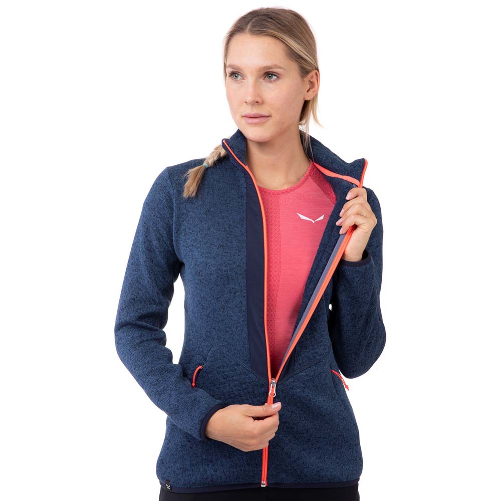 Salewa Rocca 2 Polarlite Fleece Navy Blue Women Tops