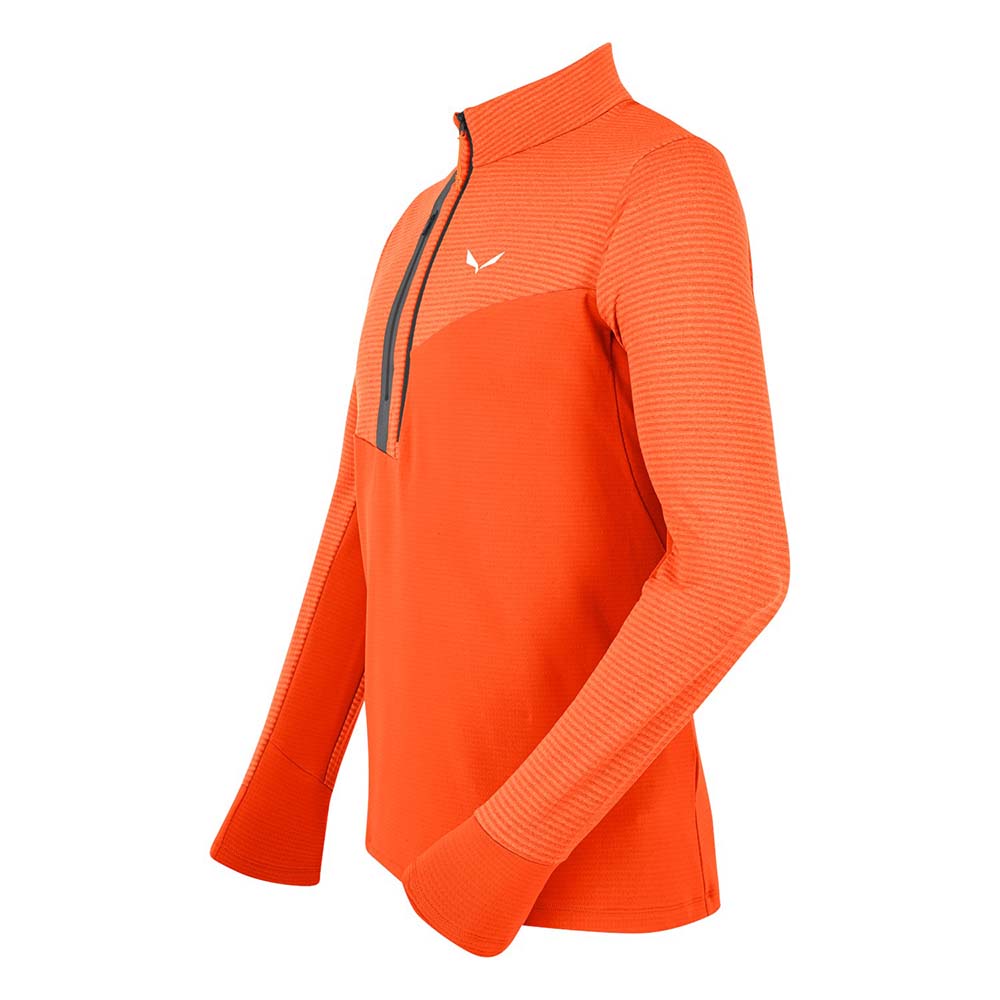 Salewa Vajolet Polarlite Responsive Half Zip Fleece Red Orange Men Tops