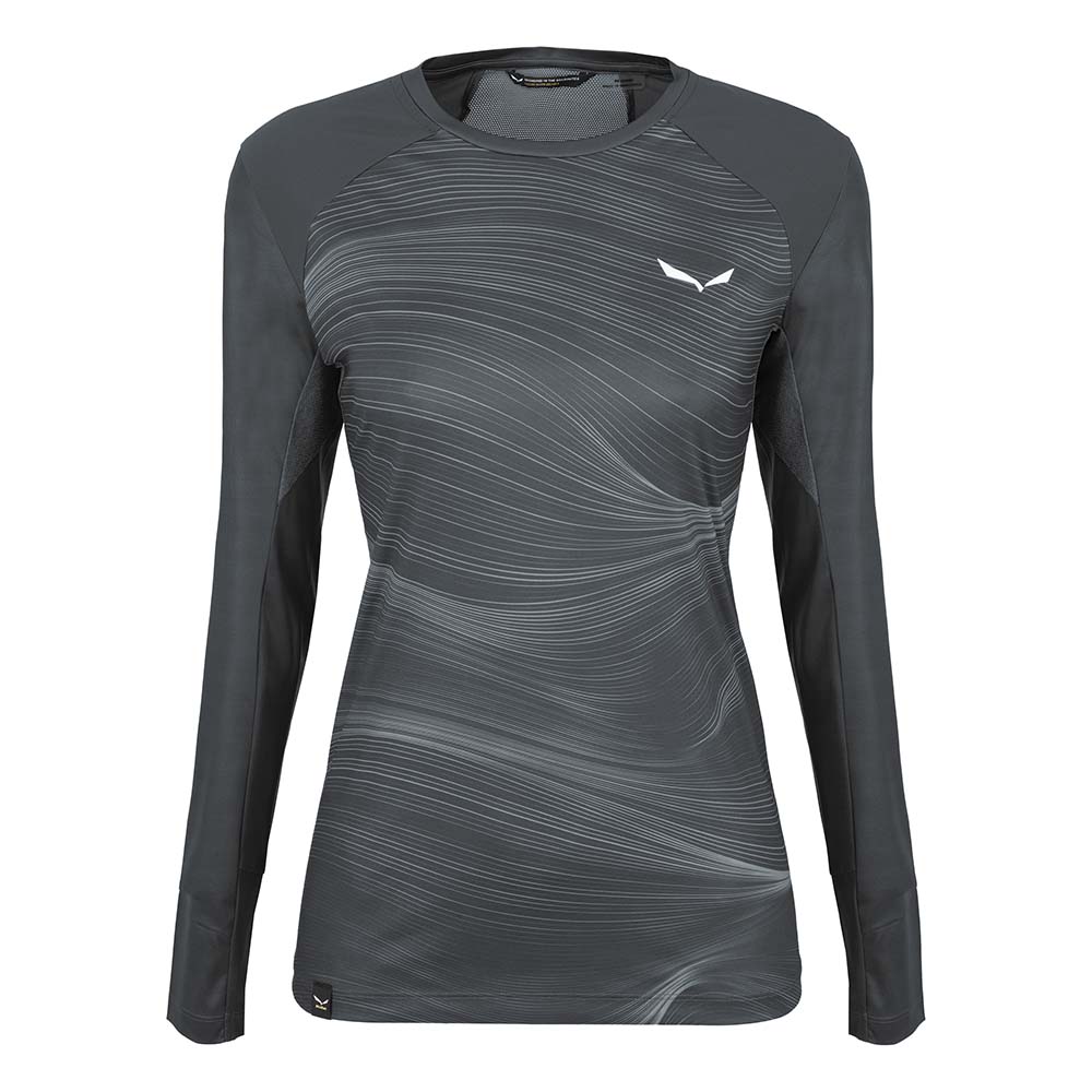 Salewa Seceda Dry Long Sleeve Grey/Black Women T-Shirts