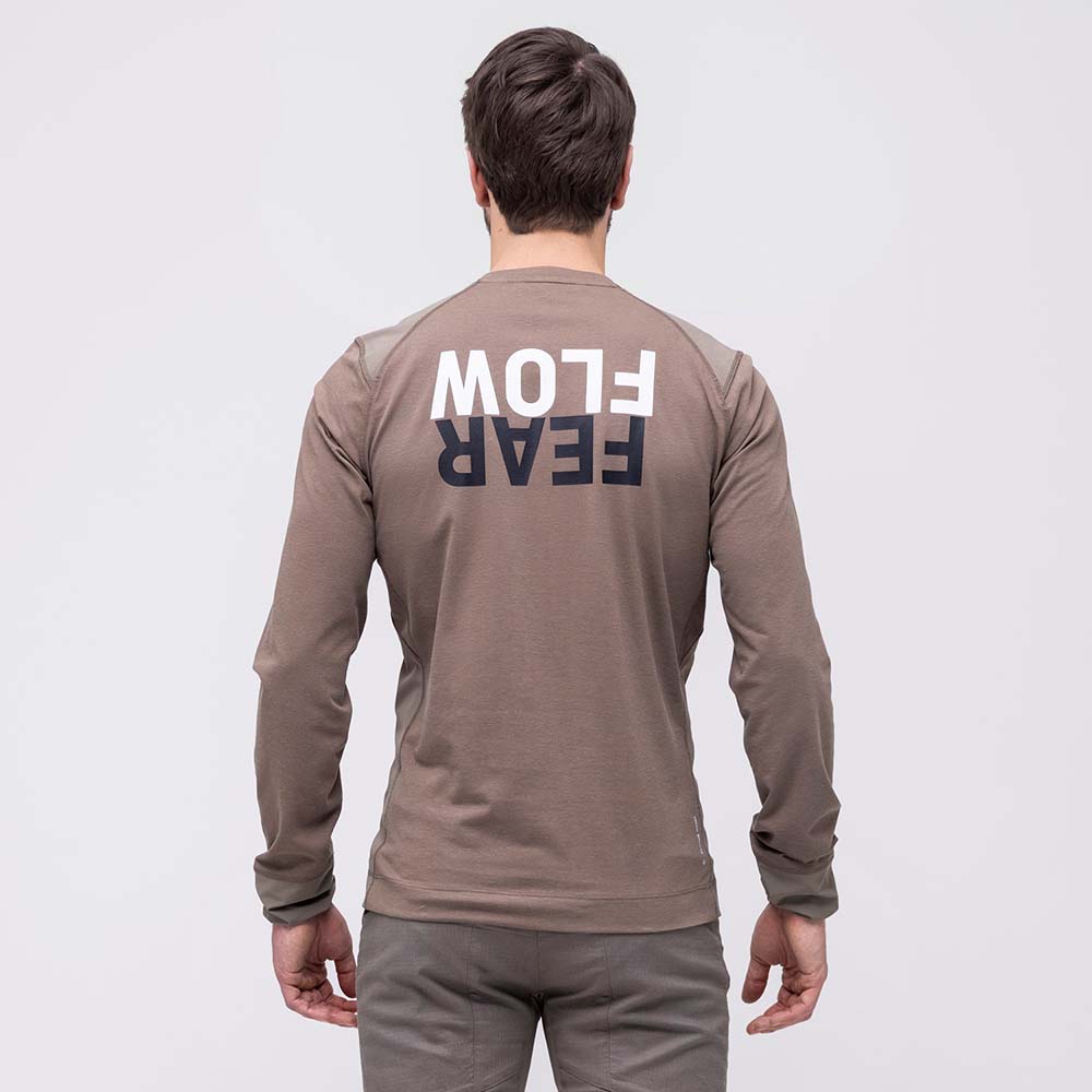 Salewa Alpine Hemp Graphic Long Sleeve Brown Men T-Shirts