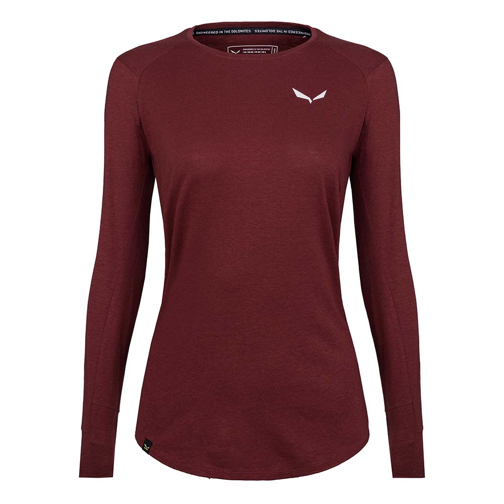 Salewa Lavaredo Hemp Long Sleeve Red Women T-Shirts