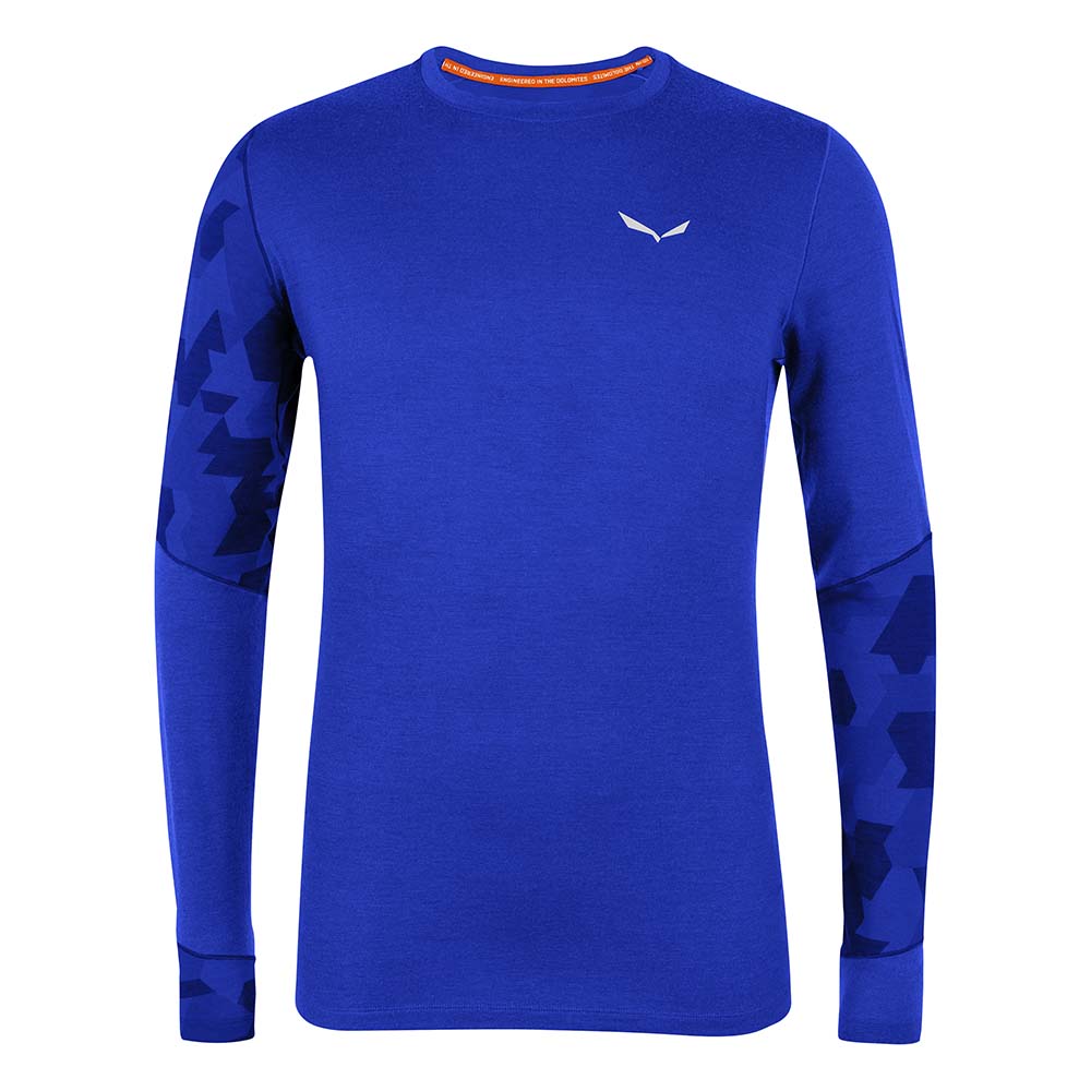 Salewa Cristallo Warm Alpine Merino Responsive Long Sleeve Blue Men Baselayer