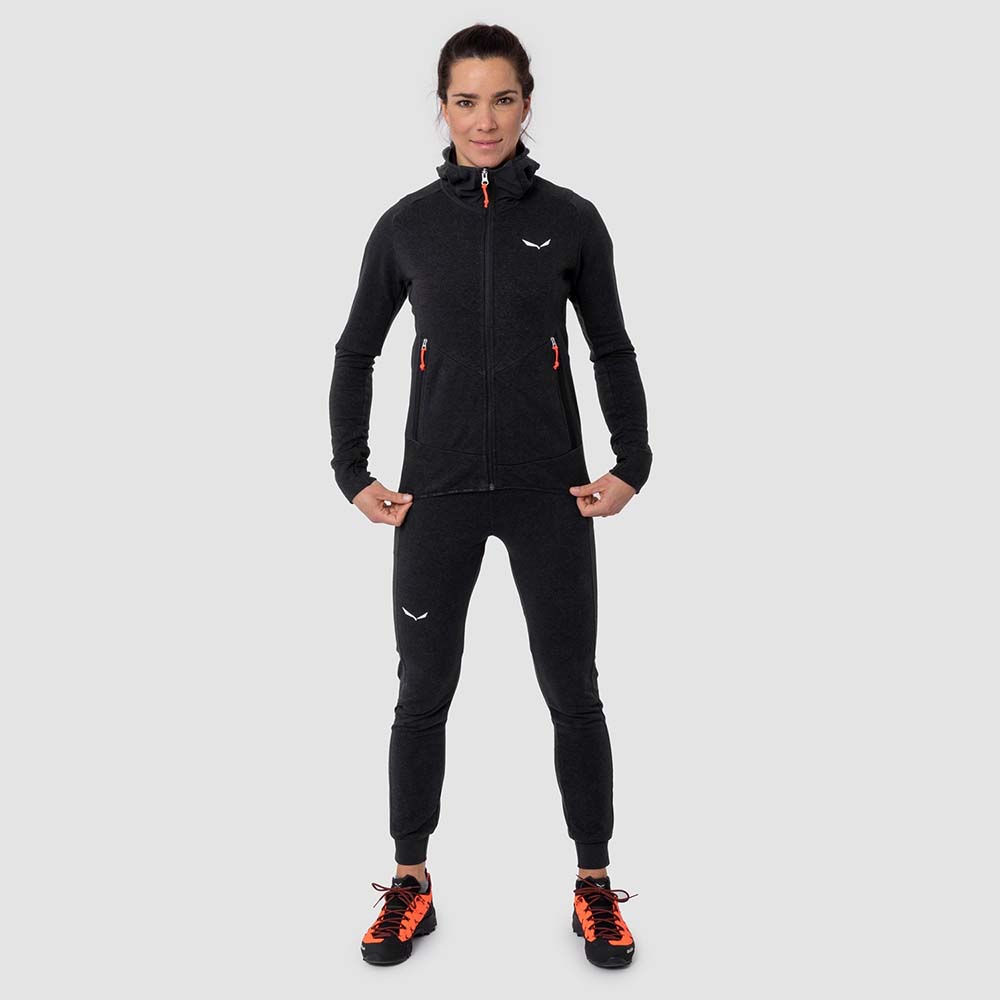 Salewa Lavaredo Hemp Black Women Hooded Jacket