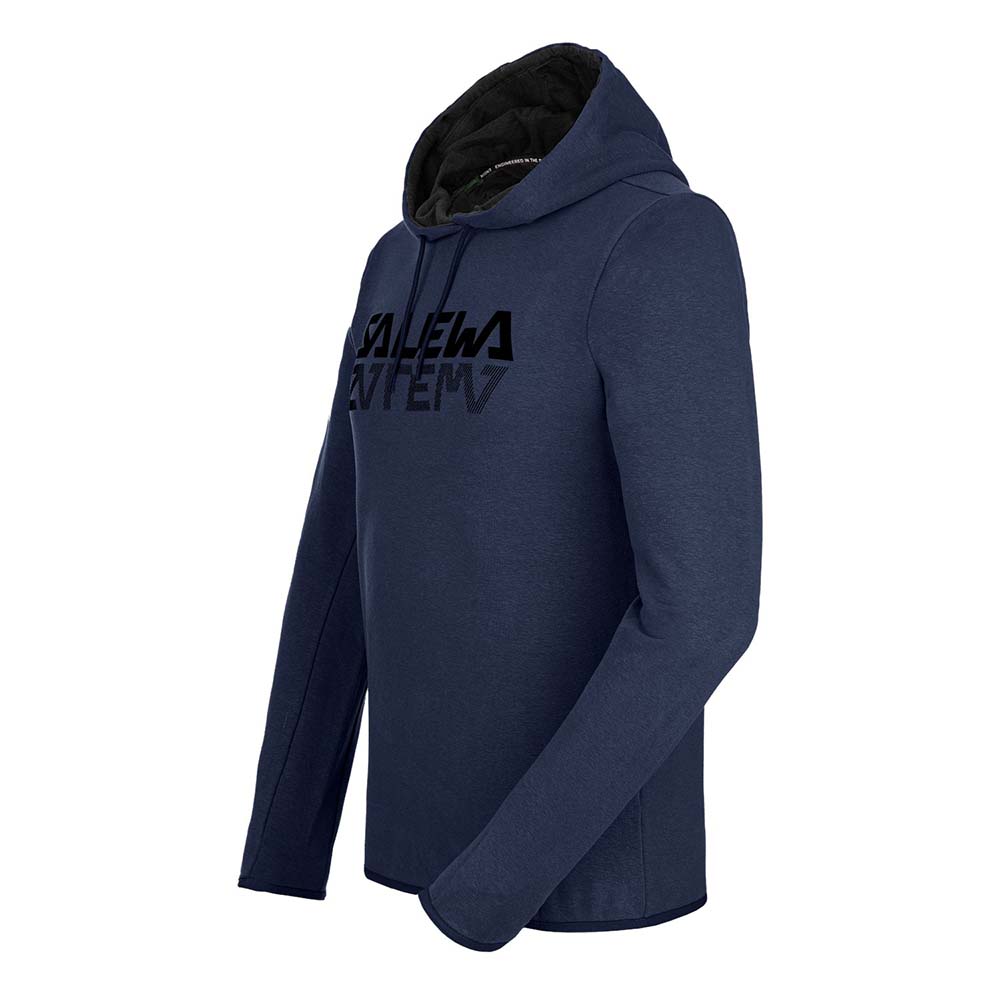 Salewa Puez Hemp Logo Navy Blue Men Hoodies