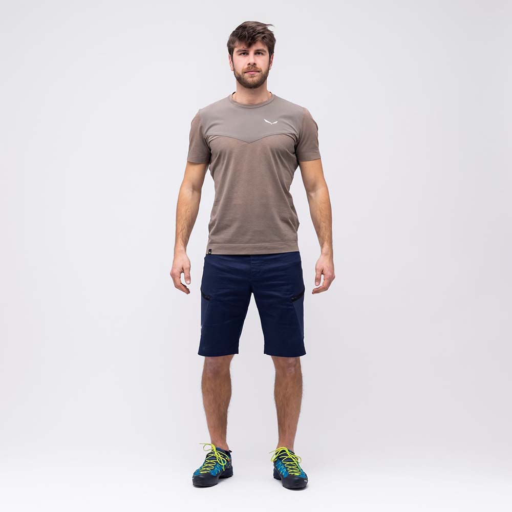 Salewa Alpine Hemp Cargo Navy Blue Men Shorts