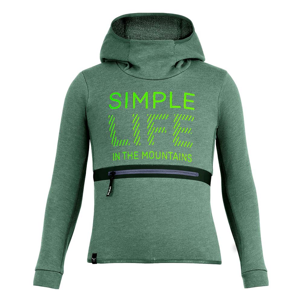 Salewa Simple Life Dry Green Kids Hoodies