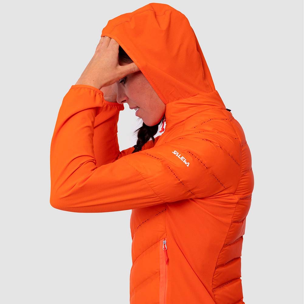 Salewa Agner Hybrid Red Orange Women Down Jacket