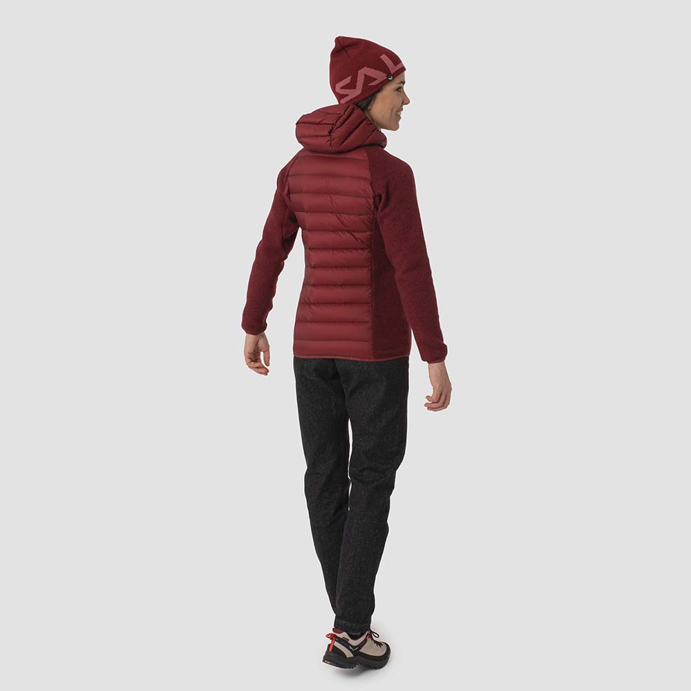 Salewa Fanes Sarner Down Hybrid Red Women Jacket