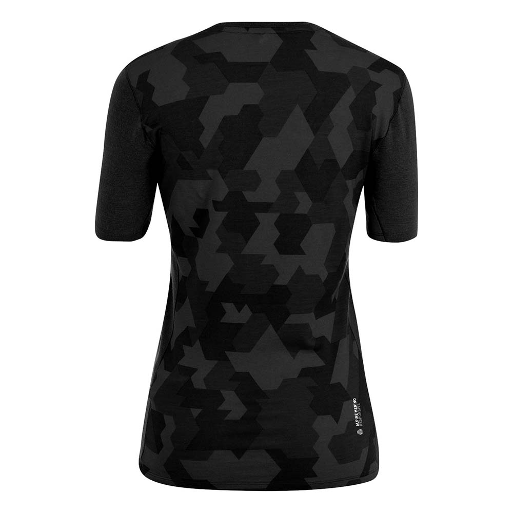 Salewa Cristallo Warm Alpine Merino Responsive Short Sleeve Black Women Baselayer