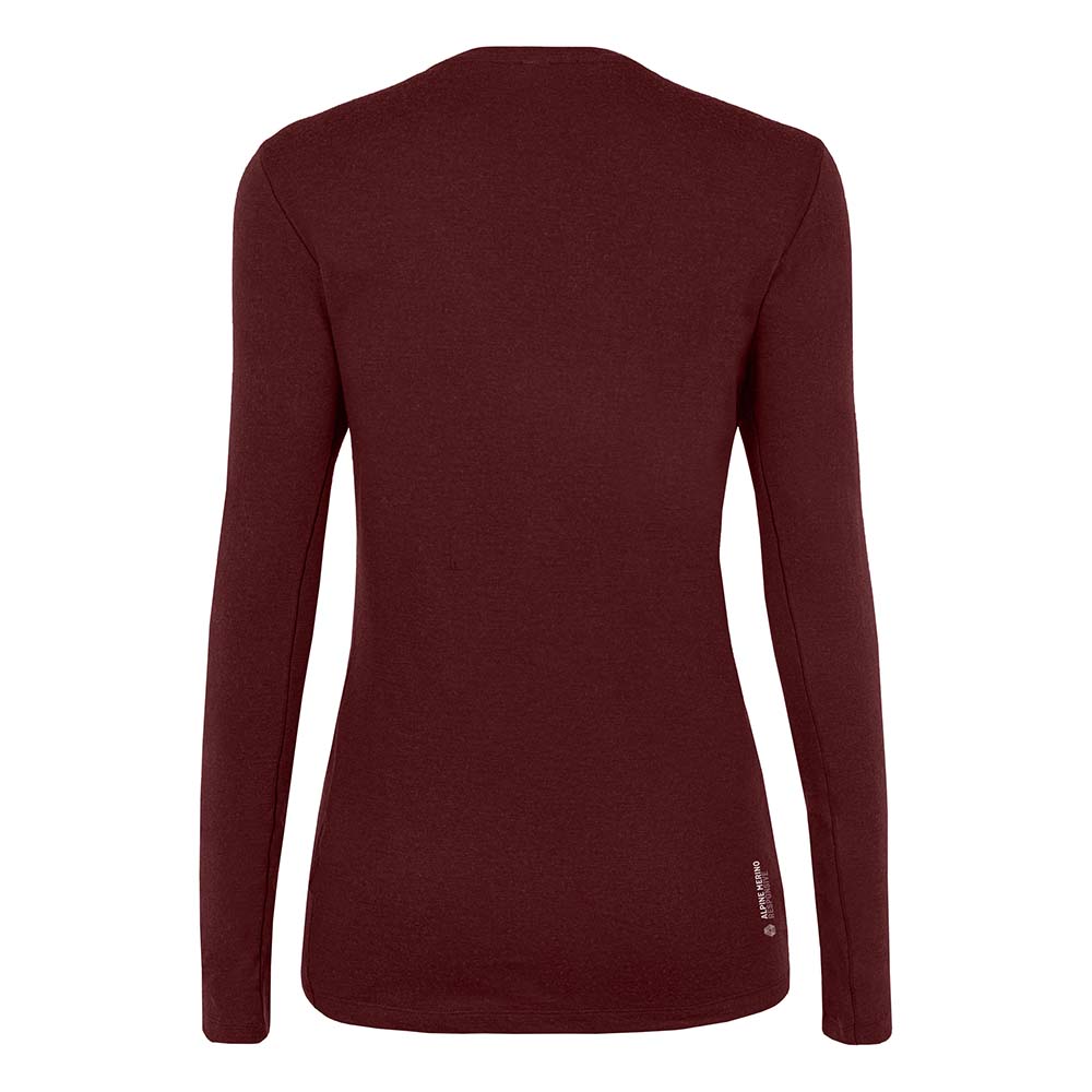 Salewa Pure Logo Alpine Merino Responsive Long Sleeve Red Women T-Shirts