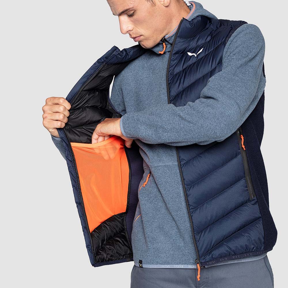 Salewa Fanes Sarner Down Hybrid Navy Blue Men Vests