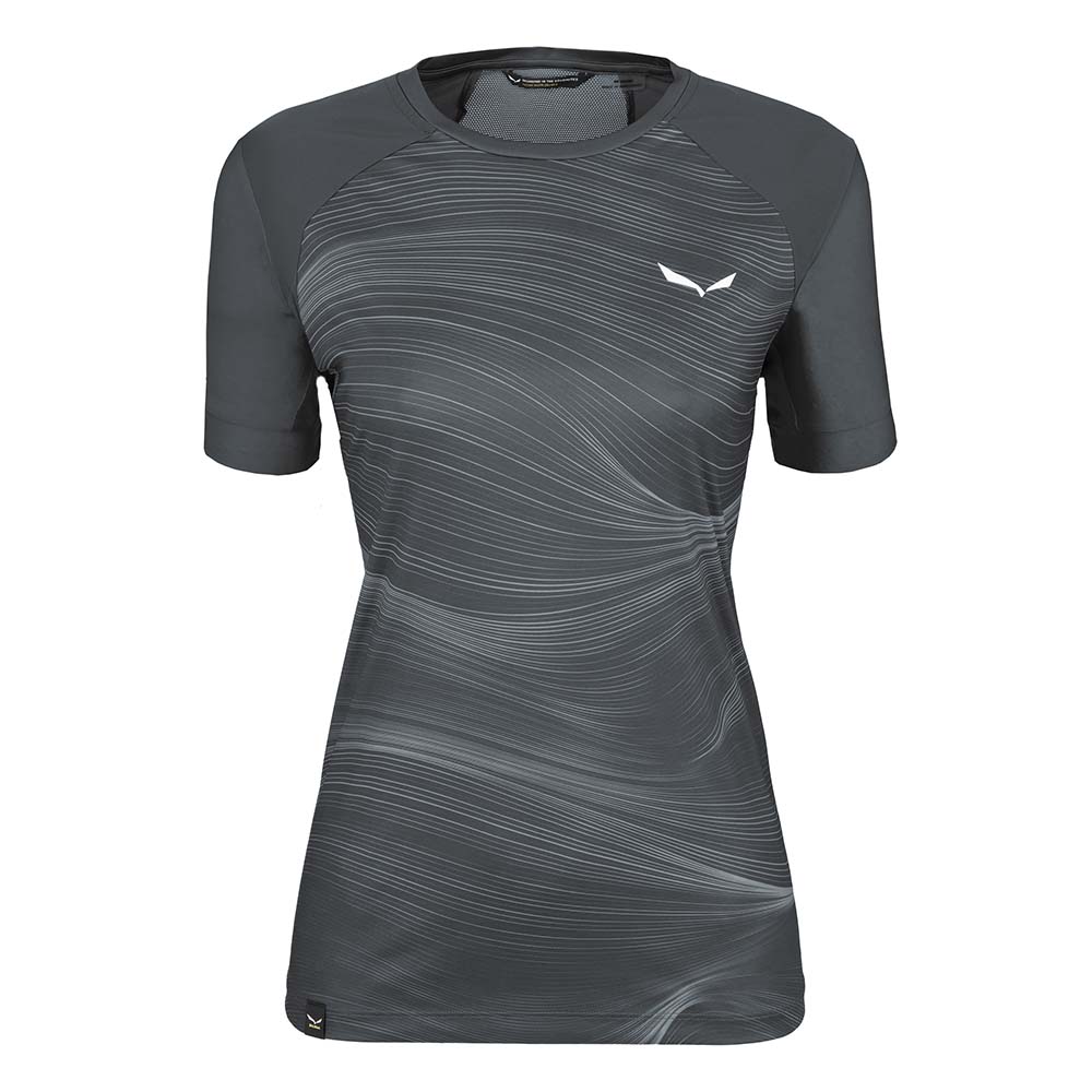 Salewa Seceda Dry Grey/Black Women T-Shirts