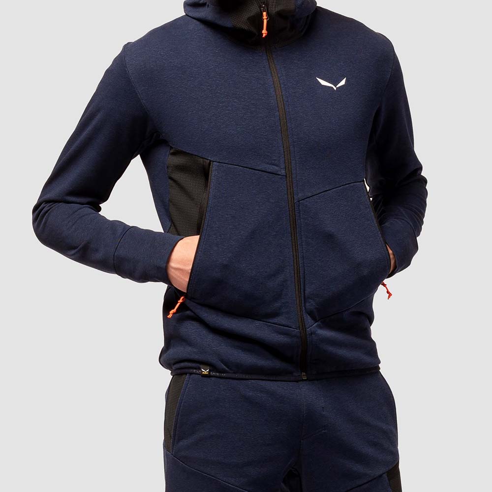Salewa Lavaredo Hemp Navy Blue Men Hooded Jacket