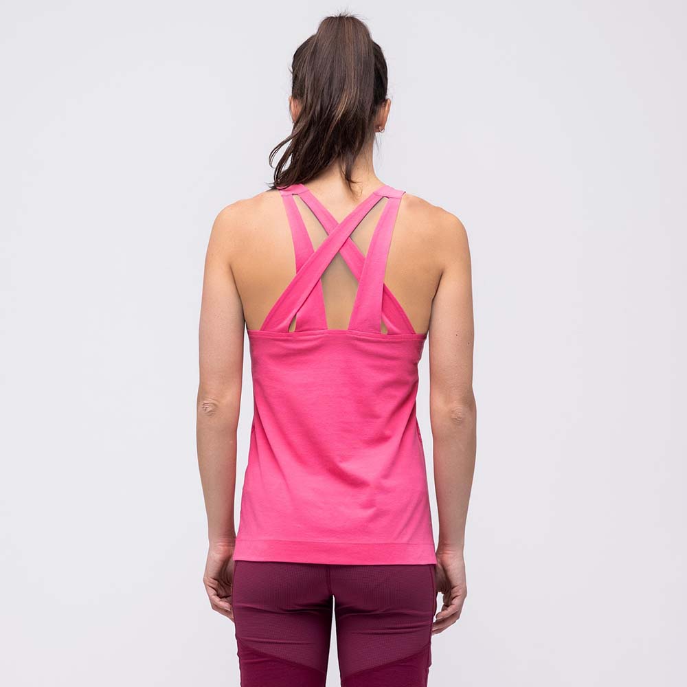 Salewa Alpine Hemp Print Violet/Rose Women Tank Top