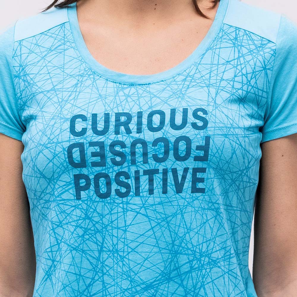 Salewa Alpine Hemp Print Maui Blue Women T-Shirts