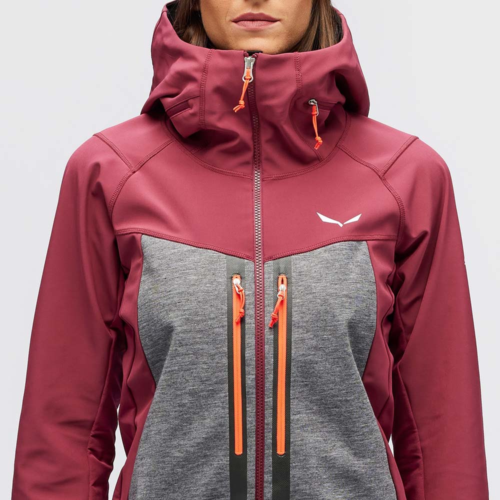 Salewa Comici Stormwall/Durastretch Softshell Violet/Red Women Jacket