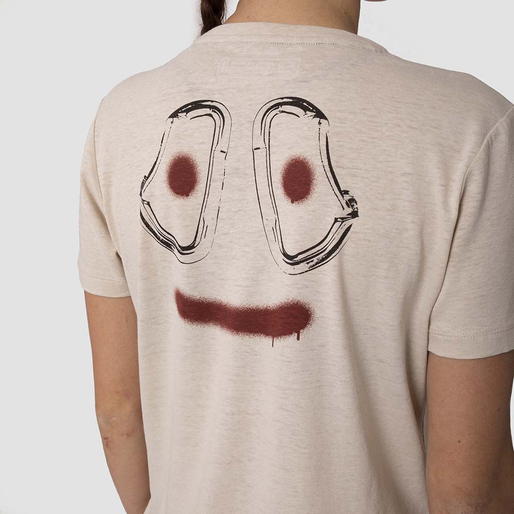 Salewa Lavaredo Hemp Print Beige Women T-Shirts