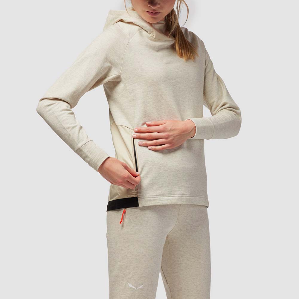 Salewa Fanes Merino Beige Women Hoodies