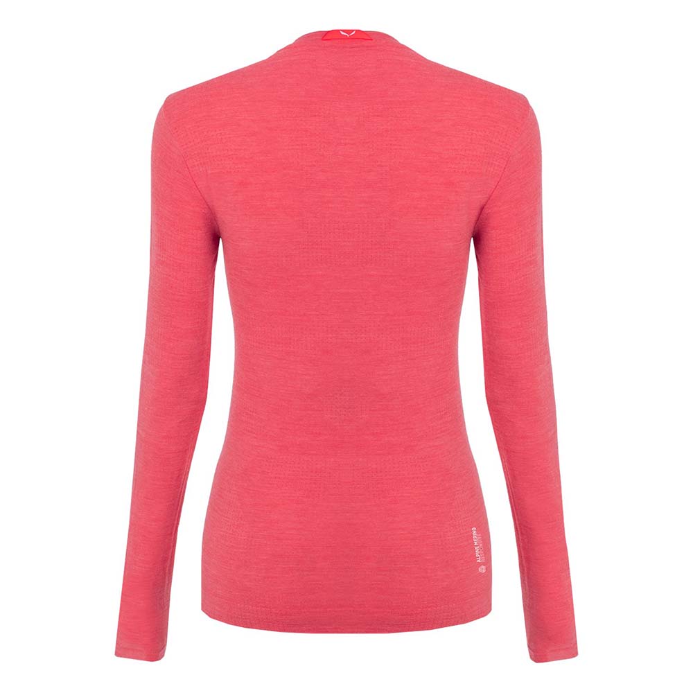 Salewa Zebru Fresh Merino Responsive Long Sleeve Pink Women T-Shirts
