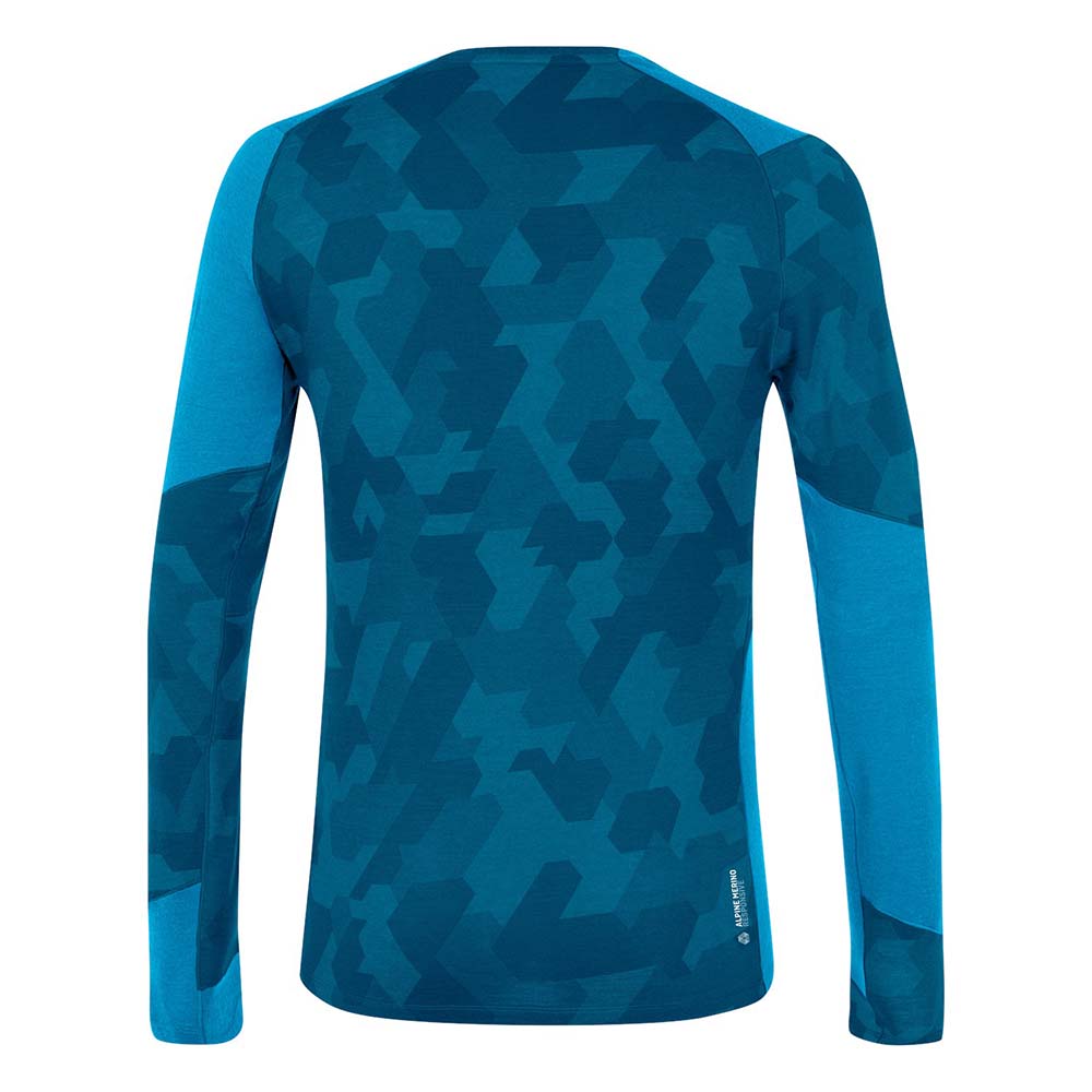 Salewa Cristallo Warm Alpine Merino Responsive Long Sleeve Blue Men Baselayer