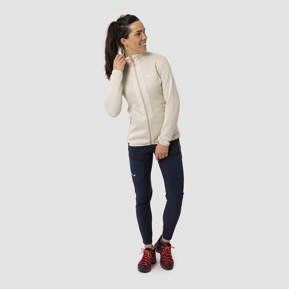 Salewa Rocca 2 Polarlite Fleece Beige Women Tops