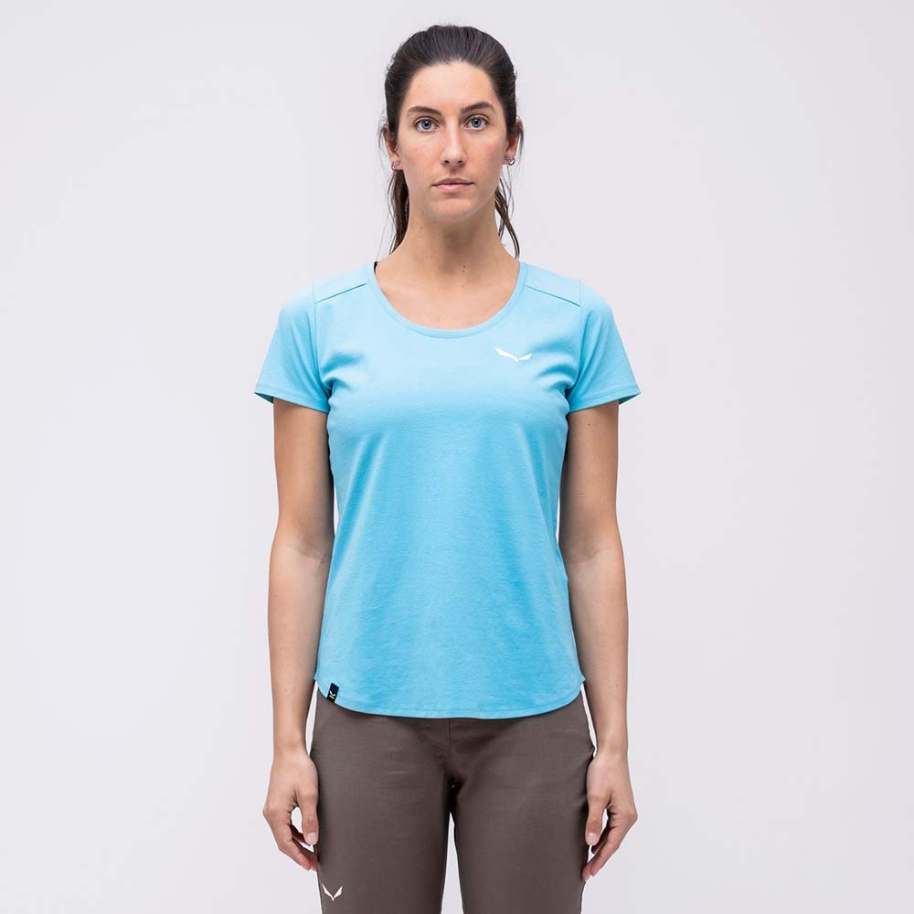 Salewa Alpine Hemp Graphic Blue Women T-Shirts