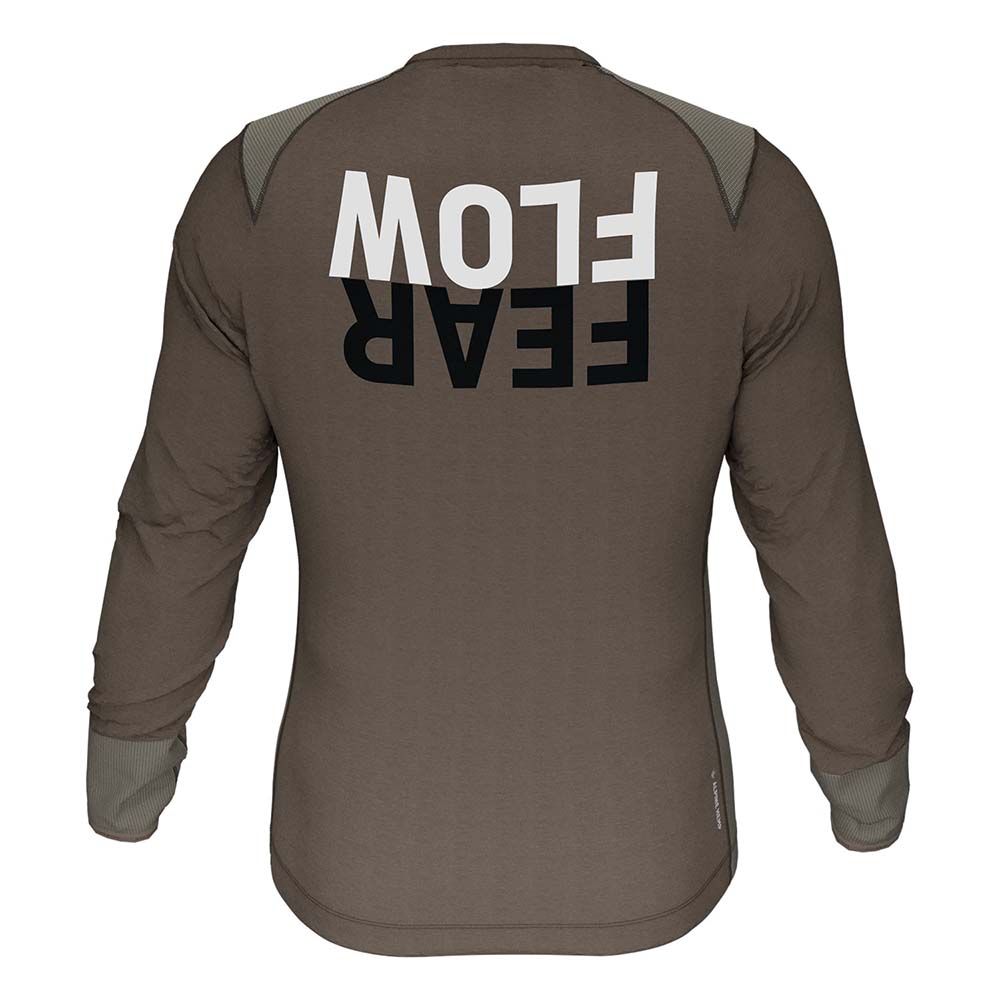 Salewa Alpine Hemp Graphic Long Sleeve Brown Men T-Shirts