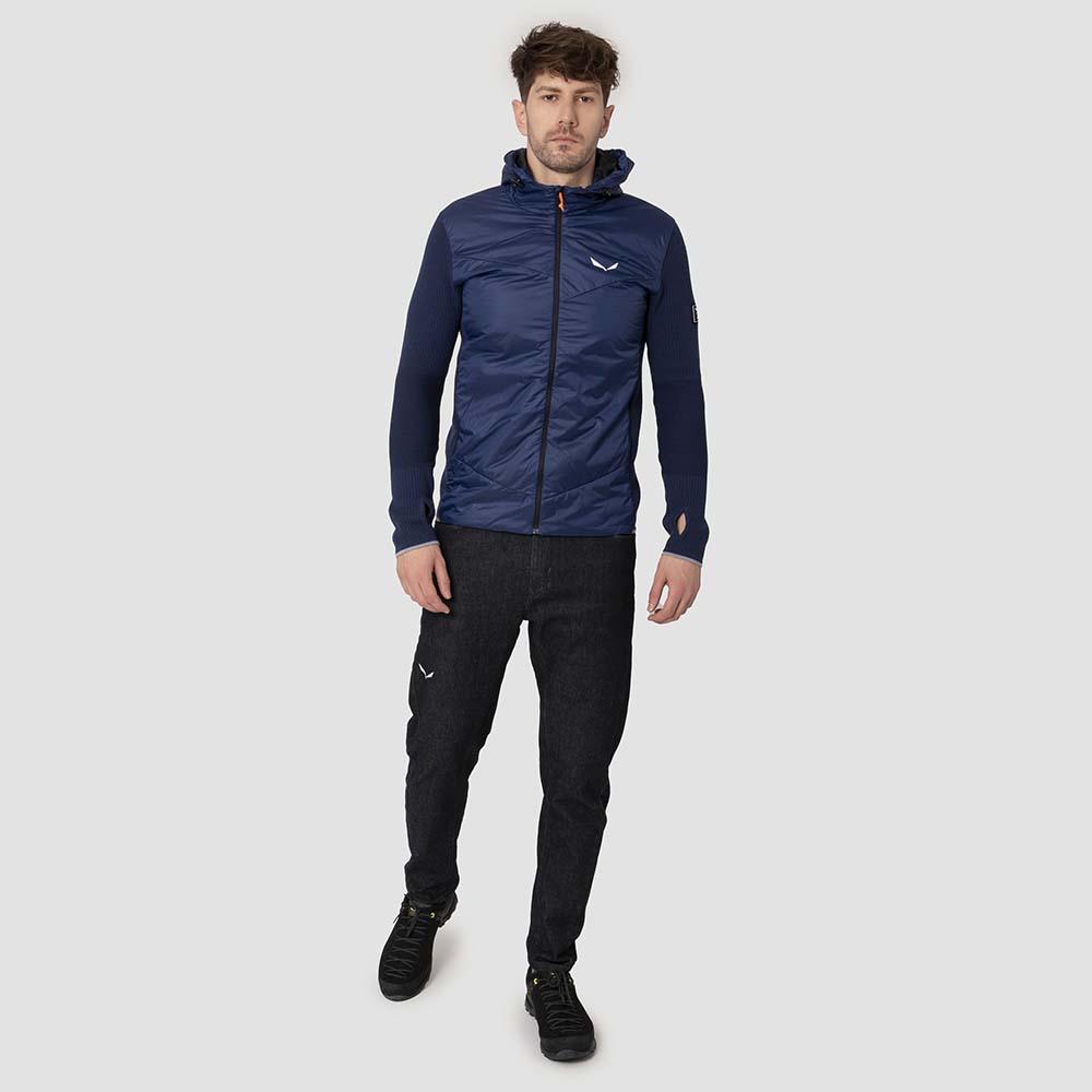 Salewa Fanes Engineered Merino Hybrid Blue Men Jacket