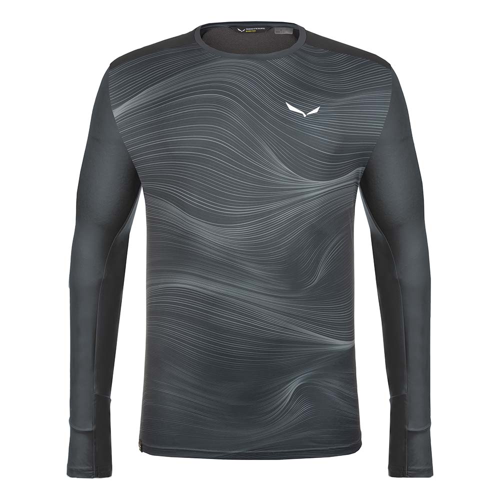 Salewa Seceda Dry Long Sleeve Grey/Black Men T-Shirts
