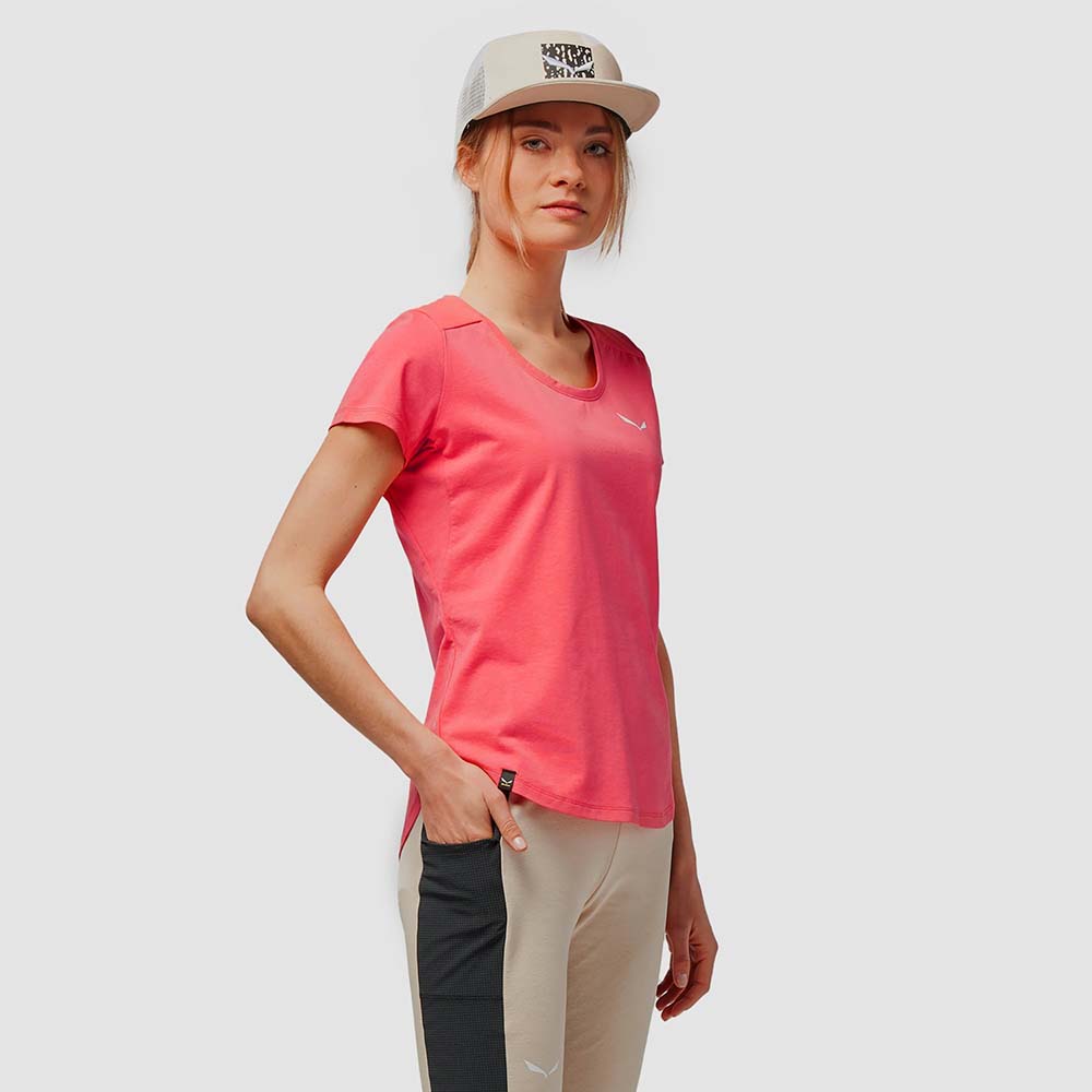 Salewa Alpine Hemp Graphic Pink Women T-Shirts