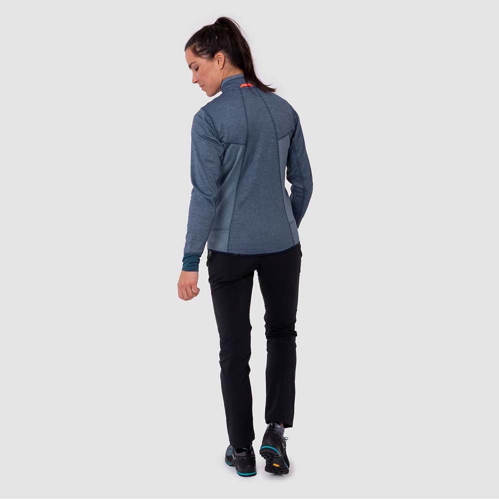 Salewa Puez Melange 2 Polarlite Flecce Navy Blue Women Tops