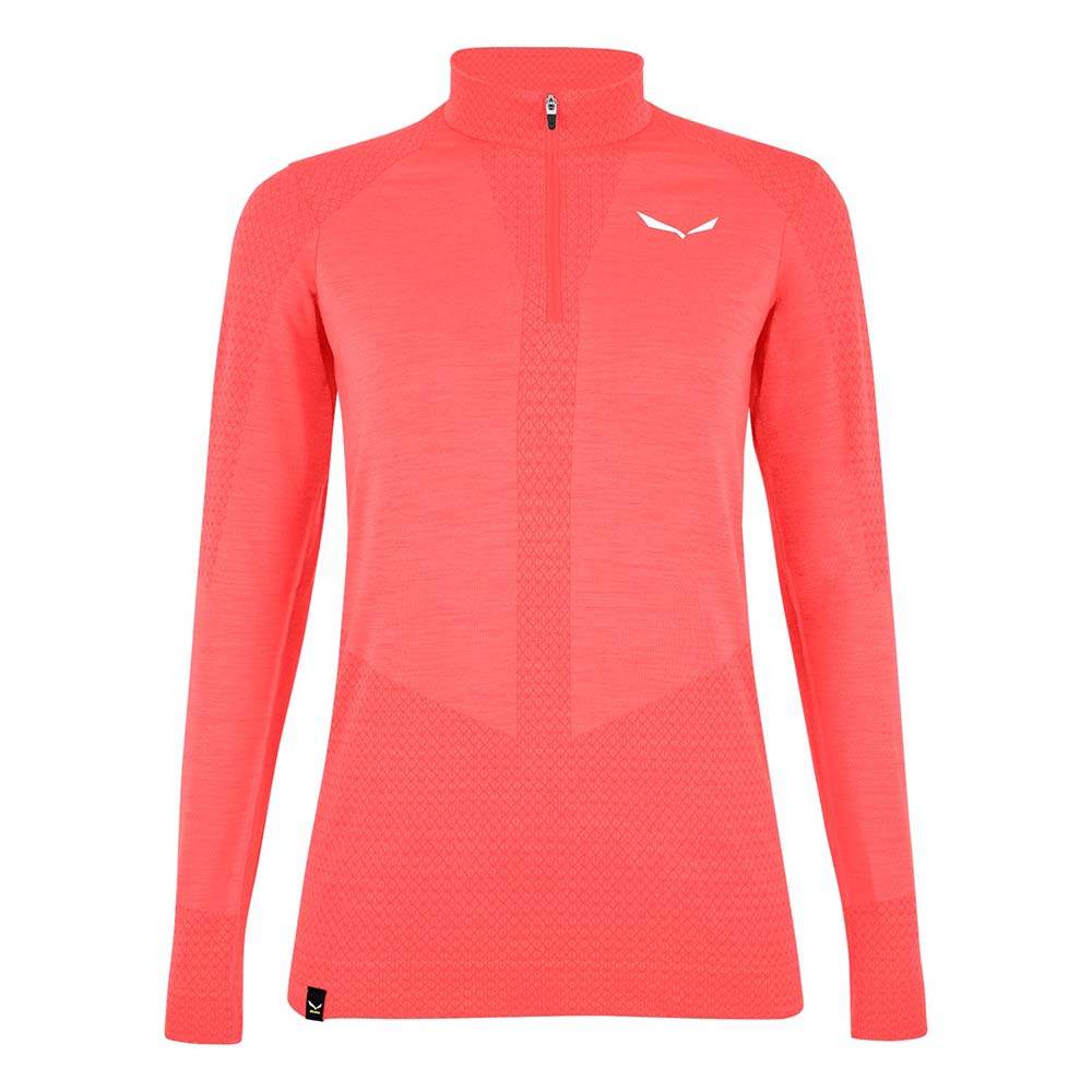 Salewa Zebru Responsive Half Zip Pink Women T-Shirts