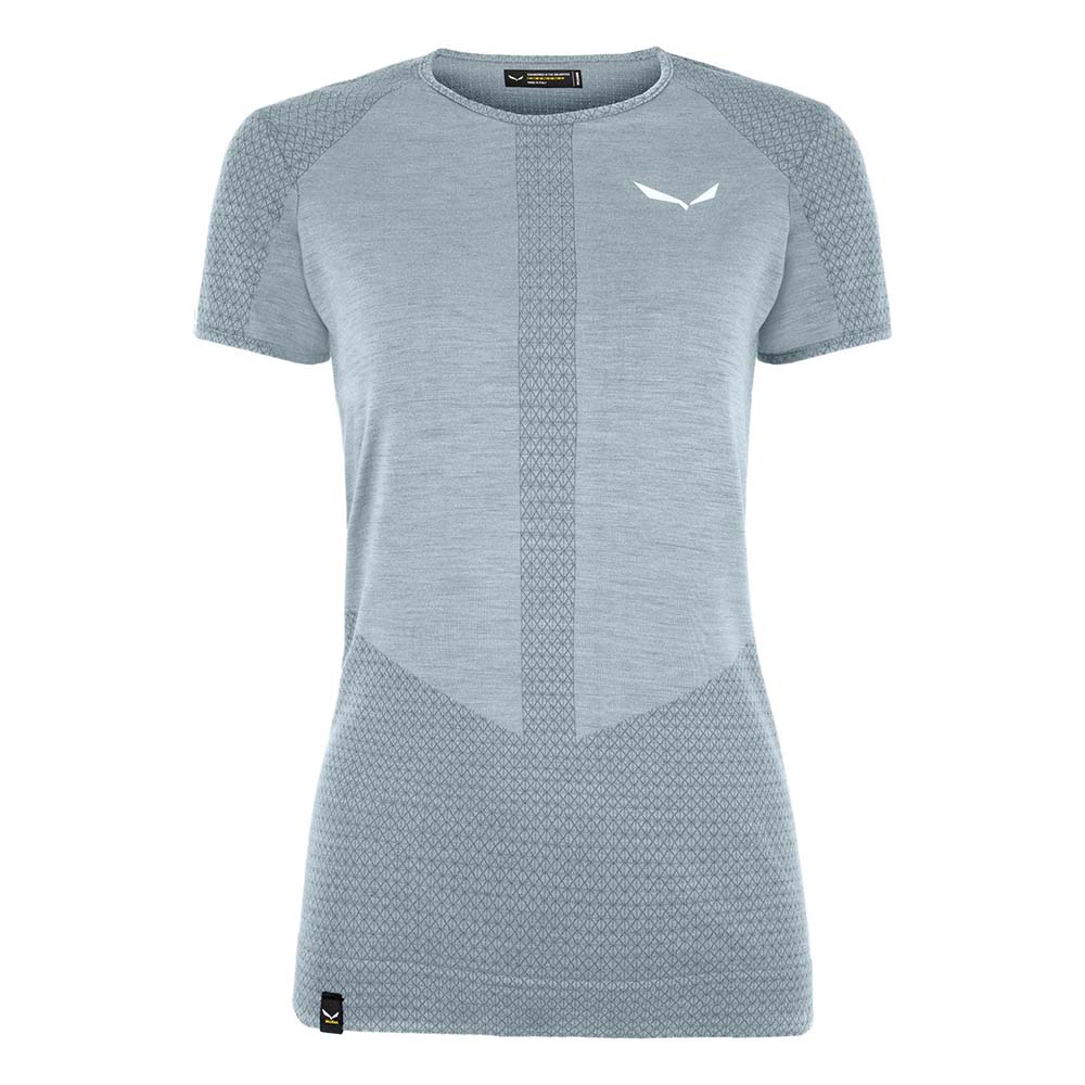 Salewa Zebru Responsive Short Sleeve Grey Women T-Shirts