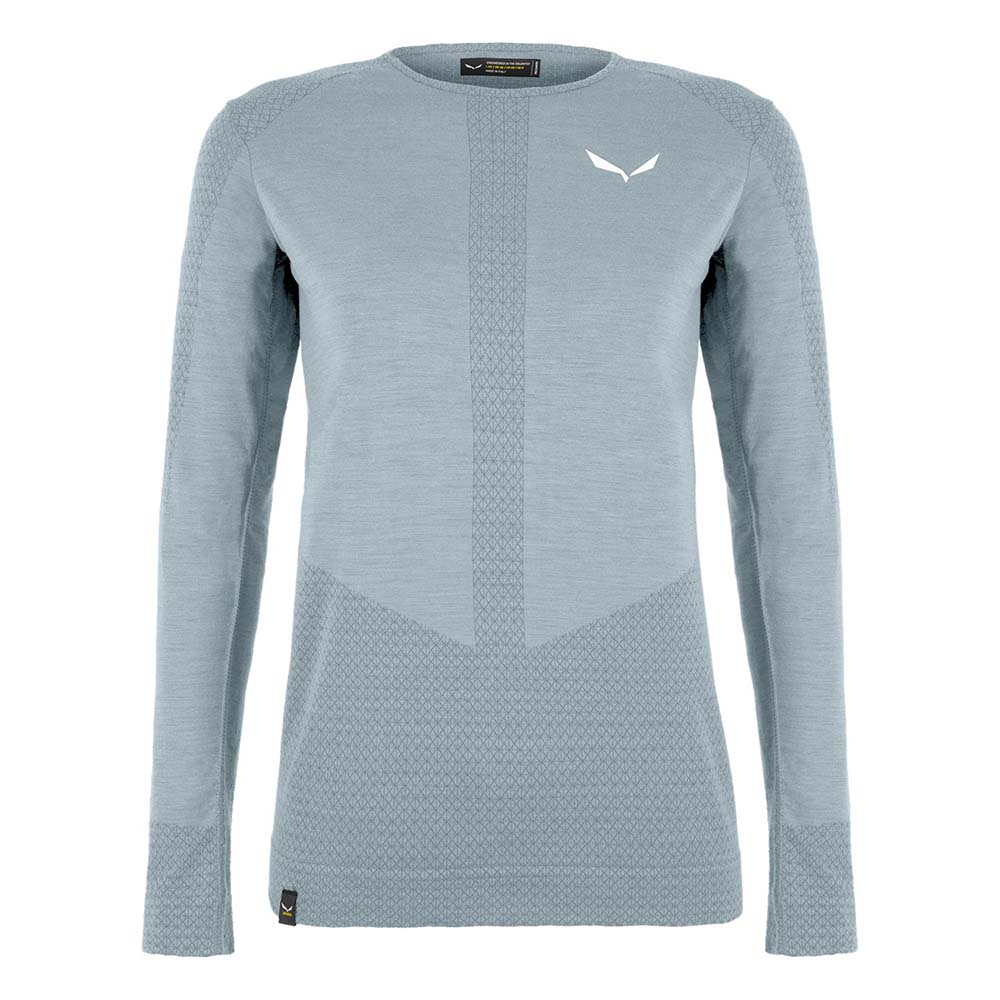 Salewa Zebru Responsive Long Sleeve Grey Women T-Shirts