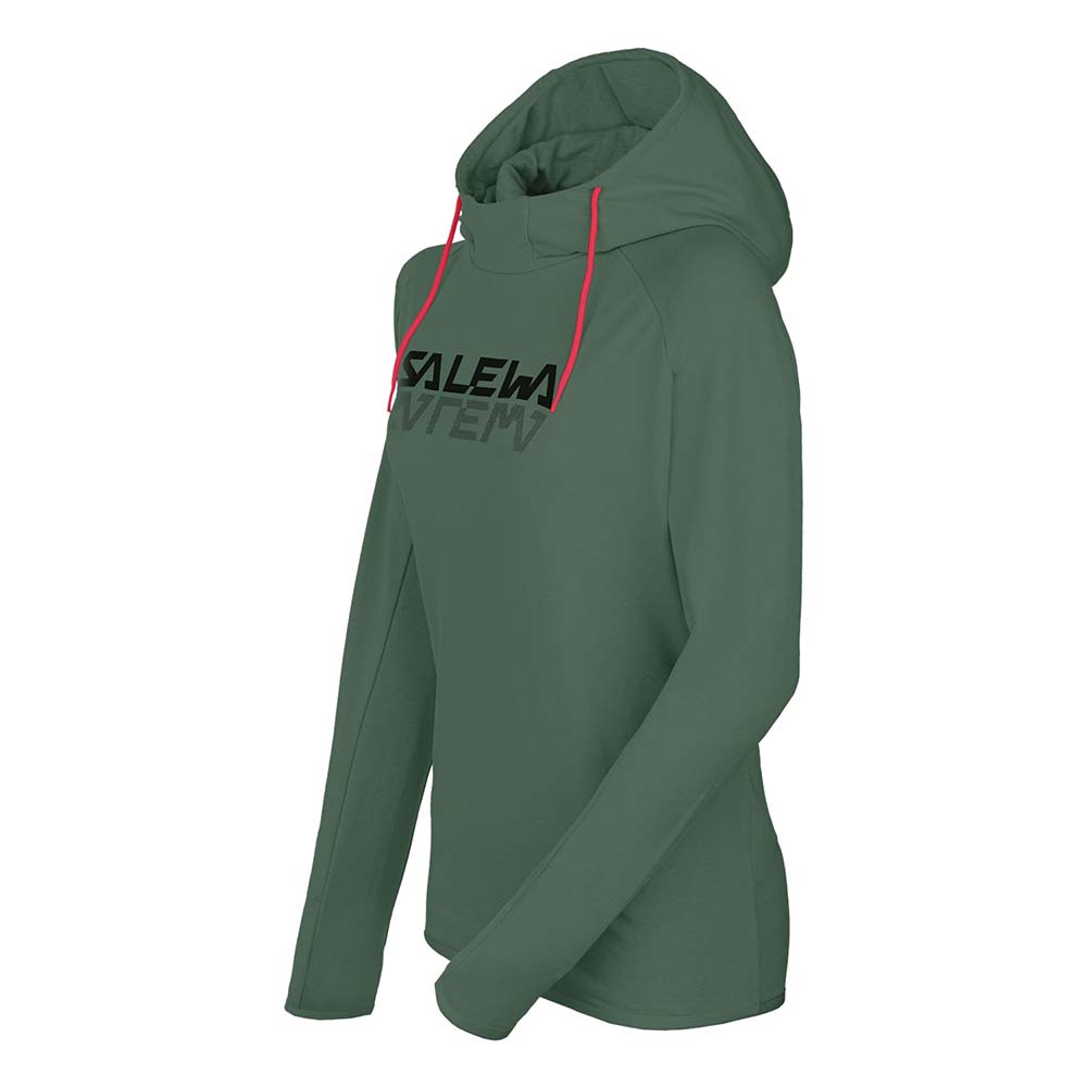 Salewa Pure Hemp Logo Green Women Hoodies