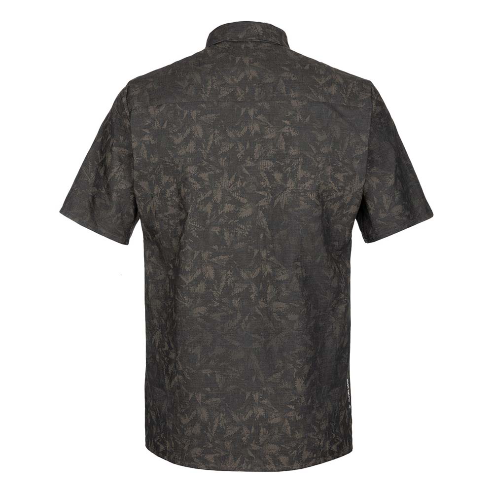 Salewa Puez Hemp Printed Short Sleeve Brown Men Shirts