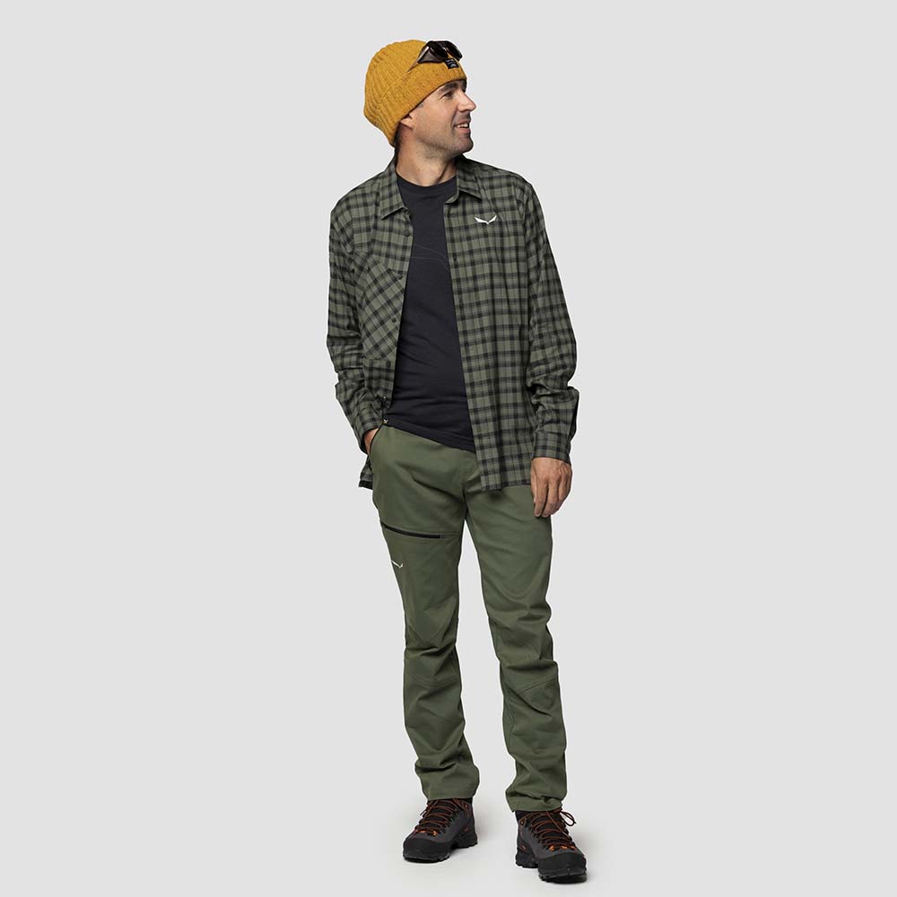 Salewa Fanes Cotton Durastretch Green Men Pants