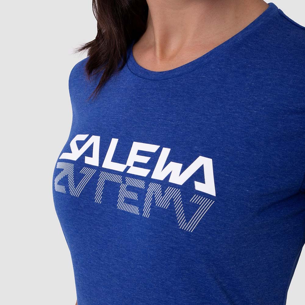 Salewa Graphic Dry Blue Women T-Shirts